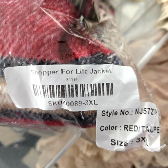 CY Fashion Shopper For Life Button Down Plaid Flannel Shacket Size 3XL NWOT - Picture 5 of 5